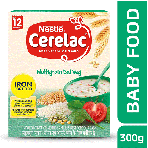 Nestle Cerelac Multigrain Dal Veg Baby Cereal (12 months+)